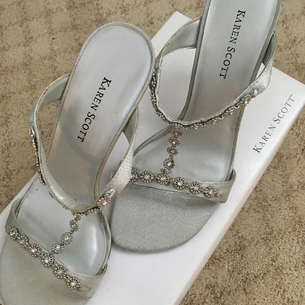 Silver Sandal Heels